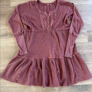 Free People Dusty Purple “Jolene” Thermal Dress - Small